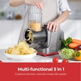thumbnail image 2 of Electric Cheese Grater, 250W Professional Electric Slicer Shredder, Electric Salad Machine for Fruits, Vegetables, Cheeses, Salad Maker with 5 Free Attachments, 2 of 6