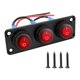 thumbnail image 1 of Panel de interruptores basculantes impermeable que reemplaza interruptor de encendido y apagado precableado. Panel de luz LED roja para camiones, 3 pandillas, 1 of 8