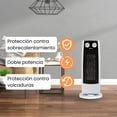 thumbnail image 5 of Calentador Electrico para Hogar 1500W Calefactor Silencioso de Torre con Protección y Oscilación para Interior y Oficina (Plata), 5 of 5