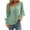 Green, variant on qolati Women's Boho Long Sleeve Shirts Vintage Swissed Dot Crew Neck Blouse Trendy Lantern Sleeve Lace Cutout Loose Tunic Tops