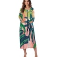 thumbnail image 4 of FOR U DESIGNS Palm Tree Pattern Womens Nightgown Soft House Dresses for Women with Pockets, Lightweight Elastic Fabric Robes for Women Mumu Dress , M, 4 of 8