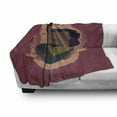 thumbnail image 2 of African American Family Soft Flannel Fleece Throw Blanket, Romantic Couple Hugging Love Theme, Cozy Plush for Indoor and Outdoor Use, 50" x 60", Maroon Redwood, by Ambesonne, 2 of 5
