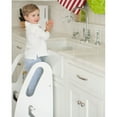 thumbnail image 3 of Little Partners 3-in-1 Growing Step Stool Toddler Tower Helper Step Stool, Wooden Toddler Standing Stool for Bathroom or Kitchen, Anti-Slip Feet, Built-in Safety Hand Rails Up to 200 lbs. - Soft White, 3 of 11