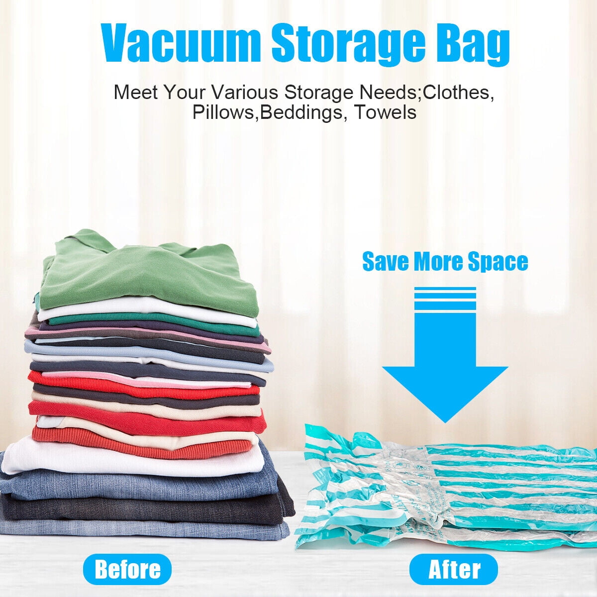 12 PACK XL Space Saver Extra Large Vacuum Seal Storage Bag