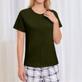 thumbnail image 6 of Mastectomy Shirts with Drain Pockets Post Shoulder Surgery Tops for Women Chemo Port Short Sleeve with Velcro Green L, 6 of 9