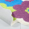 thumbnail image 2 of TOWN & COUNTRY PLAY Blossom Retro Daisy Flower Shaped Bath Mat, Absorbent Tufted Floor Mat, Non-Slip Backing, Machine Washable, Blue/Green/Purple, 31.5"x31.5", 2 of 10
