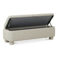 thumbnail image 4 of Moe's Home Collection Ichigo Storage Bench Light Grey Fabric, 4 of 7