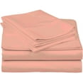 thumbnail image 2 of D.N.G. BEDDINGS Luxury 4 Piece Sheet Set with 6 Inch Deep Pocket 800 Thread Count 100% Egyptian Cotton Solid Peach Color Full Size, 2 of 4