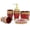 Red, variant on 5-Piece Golden Bathroom Accessory Set
