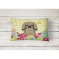 thumbnail image 2 of Carolines Treasures BB6102PW1216 Easter Eggs Pekingese Tan Canvas Fabric Decorative Pillow, 12H x16W, multicolor, 2 of 3
