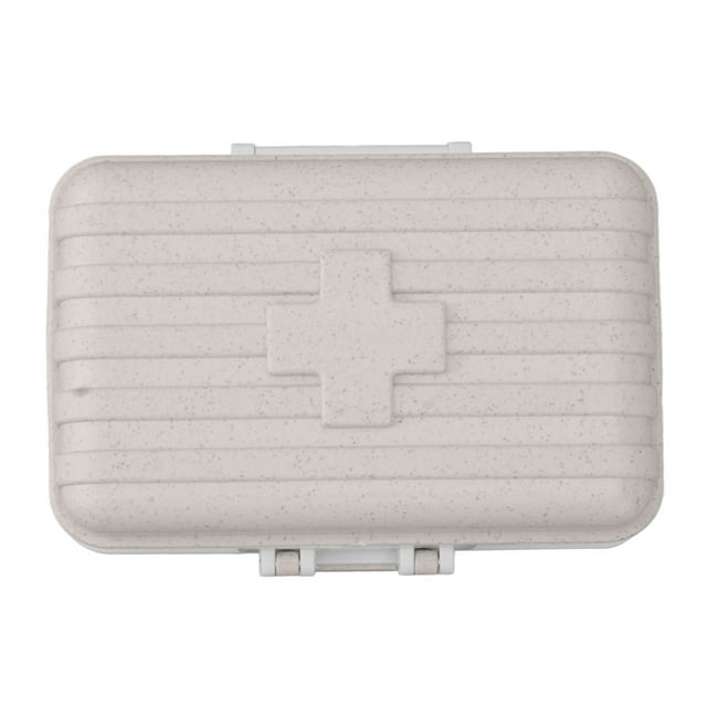 Mini Vitamin Organizer, Plastic Medicine Box, Medicine Case Tight Sealing Pill Organizer Portable 6 Compartments Daily Medicine Case Container for Pocket Travel