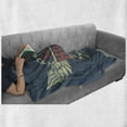 thumbnail image 6 of Vintage Soft Flannel Fleece Throw Blanket, Grunge Style Wings Chain Brass Knuckles Last Hope Words for Bikers, Cozy Plush for Indoor and Outdoor Use, 70" x 90", Pale Yellow Slate Blue, by Ambesonne, 6 of 6