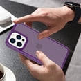 thumbnail image 5 of Decase for iPhone 15 Plus Translucent Case,Military Grade Anti-Drop Rugged Shockproof Anti-Yellowing Protection Cover,Anti-Scratch Soft TPU + Hard PC Hybrid Back Cover for iPhone 15 Plus,Darkpurple, 5 of 6