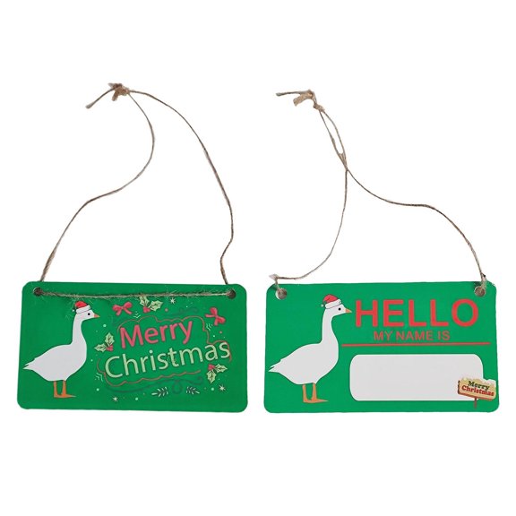 Qiweii Double sided porch goose decorative sign,hanging plaque,home outdoor yard holiday decor