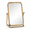 Antique Gold-rectangular, variant on Vintdesk Makeup Mirror 11.9" L X 8" W Antique Vanity Table Metal Framed Scalloped Small Standing Mirrors With Beaded 360 Adjustable Rotation For Tabletop Bedroom