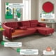 thumbnail image 3 of Sala Modular Reversible Makora Duomo Con Memory Foam, Color Rojo, Lino Respaldo Reclinable De 3 posiciones., 3 of 8