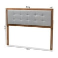 thumbnail image 6 of Bowery Hill Mid-Century Wood Tufted King Headboard in Light Gray/Walnut Brown, 6 of 7