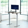 thumbnail image 2 of VIVO Electric 48" x 30" Stand Up Desk, Rustic Vintage Brown Table Top Gray Frame, 2 of 8