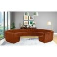 thumbnail image 2 of Maklaine Contemporary Cognac Velvet Tufted Upholstered Modular 13 Piece Sectional Sofa, 2 of 7
