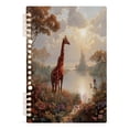 thumbnail image 2 of Wirebound Notebook Hardcover Spiral Notebooks Oil Painting Of Giraffe, 60 Pages, 80 GSM, 5.7 x 8.3in, 2 of 7