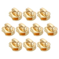 10 Pack Zipper Sliders, #8 Zipper Pull Replacement for Sewing Bags Coats Jackets, Light Gold