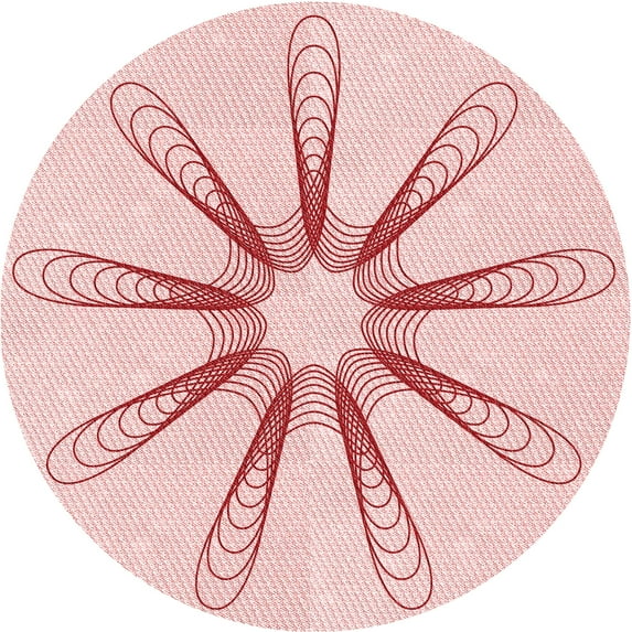 Ahgly Company Indoor Square Patterned Pastel Red Pink Area Rugs, 3' Square