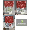 thumbnail image 4 of Red Bear Christmas Tie Up Curtains for Window, Xmas Tree Snowflake Thermal Insulted Balloon Shade Adjustable Rod Pocket Curtains Valance Panels for Kitchen Bathroom Café 34 x 45, 4 of 7