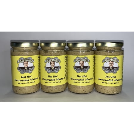 Todd Bosley's World Famous Hot Hot Horseradish Mustard (4 Pack)