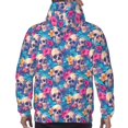 thumbnail image 7 of Daiia Skull blue leaf for Men's Fashion Hoodies & Sweatshirts with Kangaroo Pocket Hooded Sweatshirt Breathable & Moisture Wicking-Medium, 7 of 7