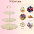 thumbnail image 5 of Unique Bargains 3 Tier Dessert Cupcake Stand Holder with Five Petals Design Brown, 5 of 6