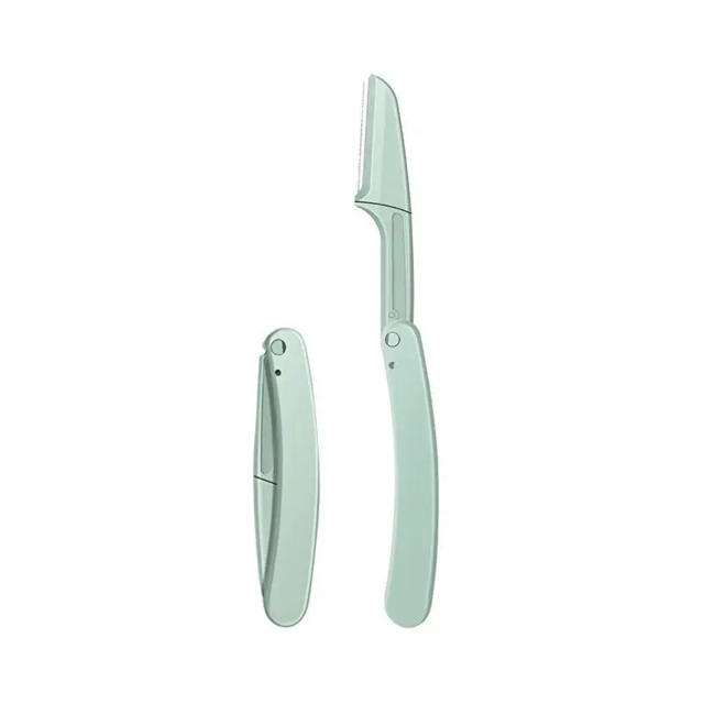 Recortador de cejas de seguridad para principiantes, miniafeitadora de cejas portátil plegable para hombres y mujeres, conjunto completo de herramientas de cuidado personal
