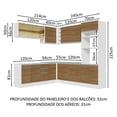 thumbnail image 3 of Cocina Integral de Esquina 459cm Glamy Madesa 01 Blanco/Marrón, 3 of 5