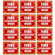 BOLTHEAD INDUSTRIAL Fire Extinguisher Inside - Vinyl Sticker 12-pack