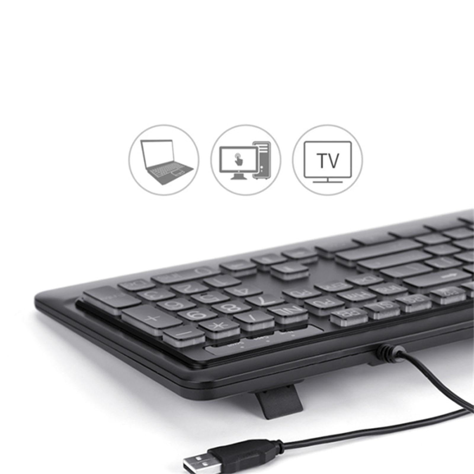 Wzmzjy Backlit Keyboard 106 Keys Durable Mechanical Feeling Numeric Keypad for Computer