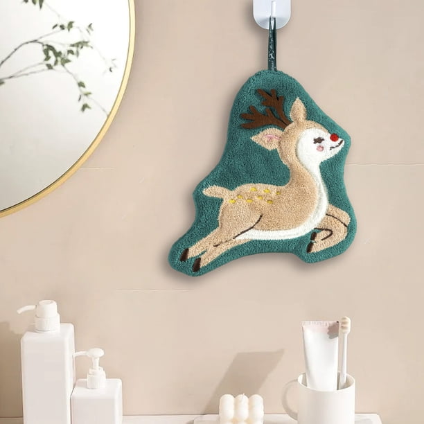 Los regalos de Navidad se pueden colgar como toallas de casa, toallas de baño y toallas de mano navideñas para niños.