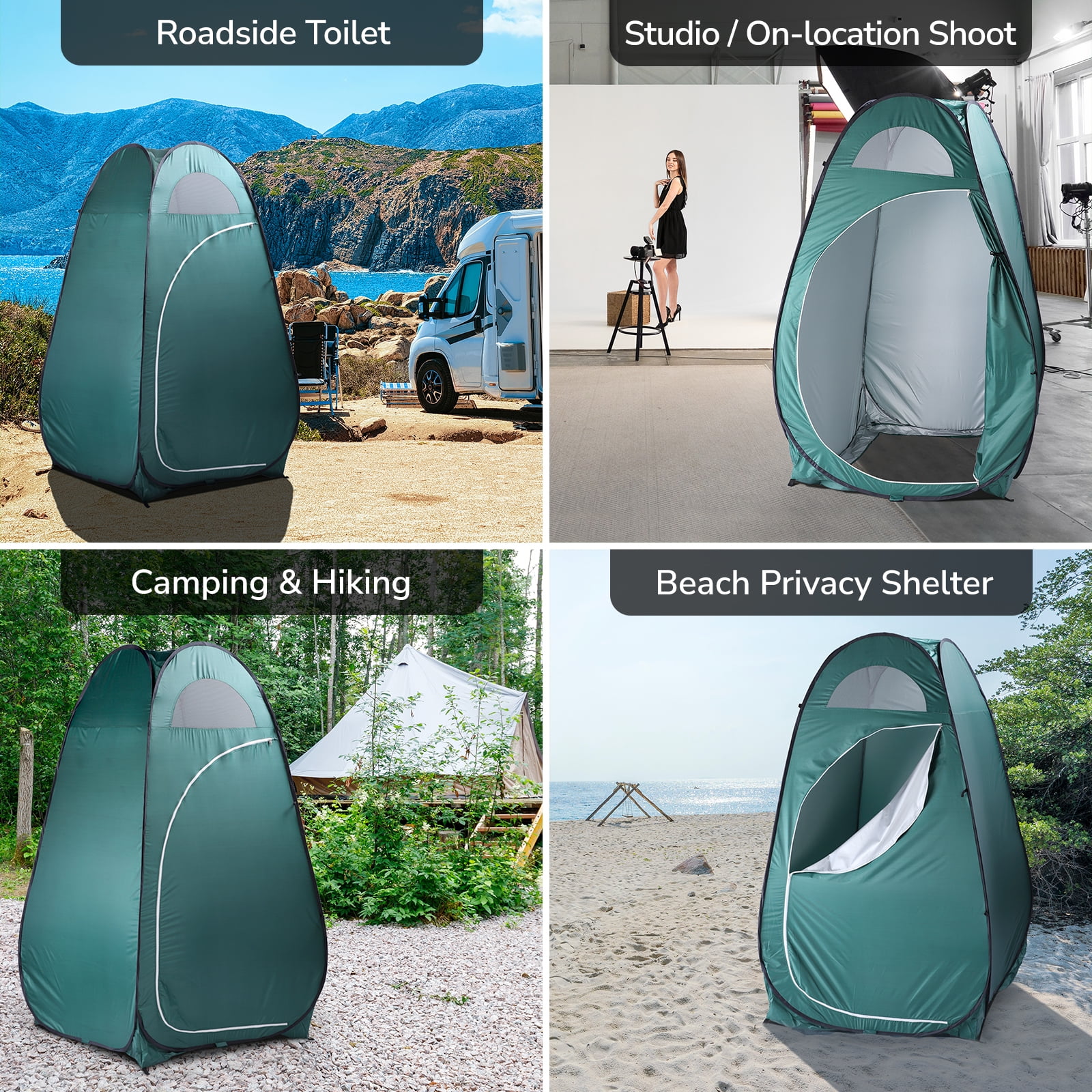 Zimtown Shower Tent Portable Pop up Camping Fishing Bathing Shower Toilet Changing Tent Room Army Green