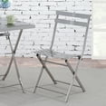 thumbnail image 3 of Furniture of America Trophic Transitional Metal Folding Outdoor Patio Chairs - Set of 2, Gun Metal Finish, 3 of 7