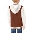 thumbnail image 2 of POLERO Girls Zip Up Hoodie Cute Capybara Brown Print Casual Long Sleeve Jacket Lightweight Sweatshirt with Pockets Winter Fall Outwear Tops 6-7 Years, 2 of 7