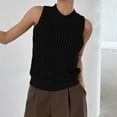 thumbnail image 5 of FAIWAD Women's Ribbed Knit Sleeveless Top Mock Neck Hollow Out Crochet Pullover Loose Summer Trendy Breathable Tank Tops, 5 of 7