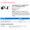 thumbnail image 2 of A/C Compressor Kit - Compatible with 1994 - 1997 Dodge Ram 2500 1995 1996, 2 of 2