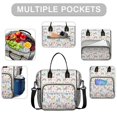 thumbnail image 2 of Unicorn and Star White Pattern Insulated Leakproof Lunch Box for Women, Large Lunch Bag for Tween Teen Adult, Loncheras Para Mujer for Work Beach Travel Picnic Camping, 2 of 6