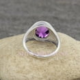 thumbnail image 2 of Amethyst Signet Ring, Mens Signet Amethyst Ring, Sterling Silver Ring, Anniversary Rings for Men, Wedding Men's Ring, 2 of 3