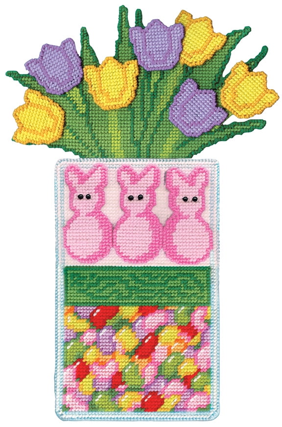 Design Works Jelly Bean Vase Plastic Canvas Kit