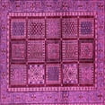 thumbnail image 1 of Ahgly Company Indoor Square Abstract Pink Modern Area Rugs, 3' Square, 1 of 4