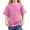 Pink, variant on MIXUE Toddler Girls Tops & T-Shirts Summer Solid Color Round Neck Short Sleeve Loose Casual Beach T-shirts Sportwear,Red,3-4 Years