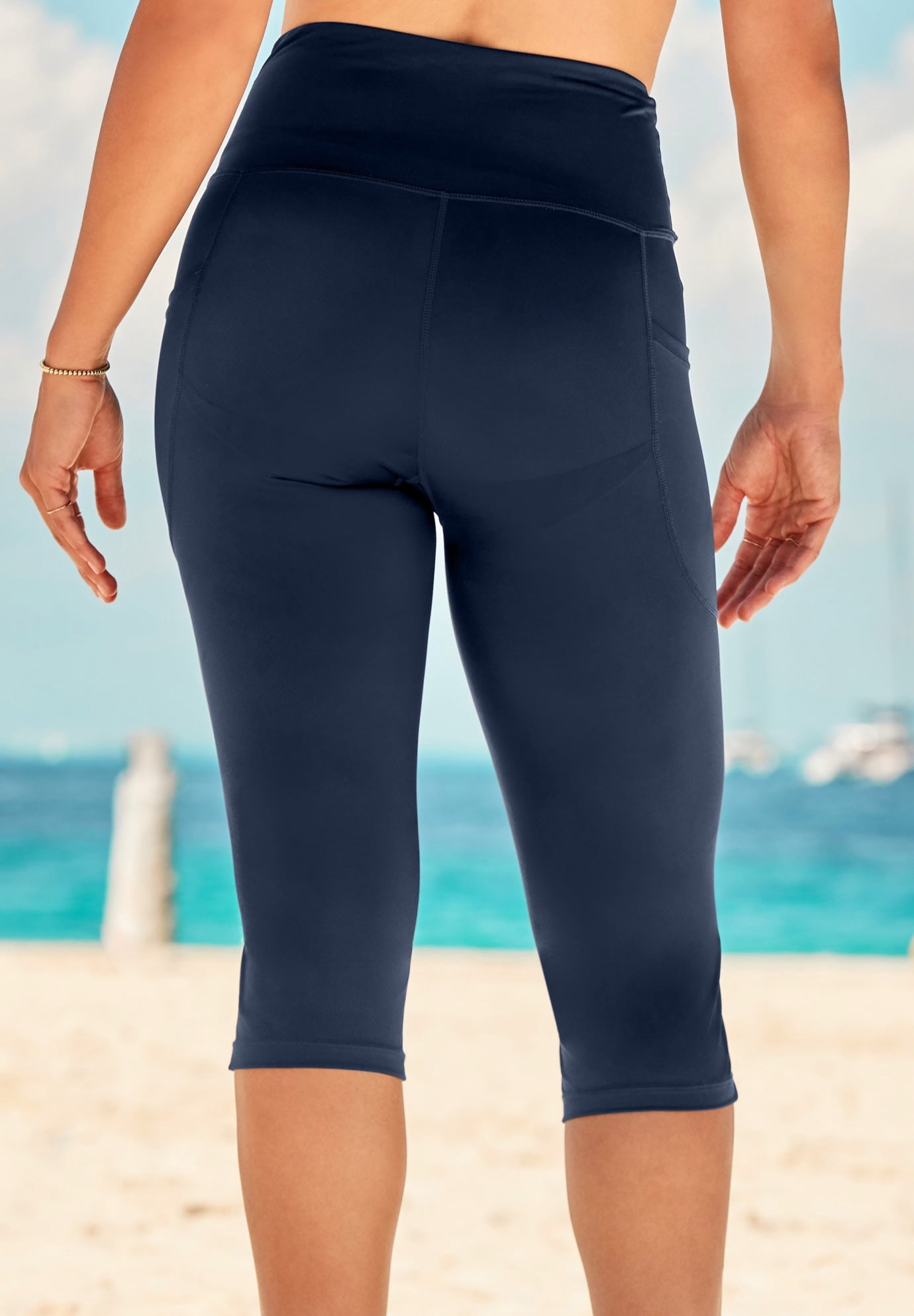 Swim 365 Women's Plus Size Compression Swim Capri