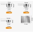 thumbnail image 5 of Cucharas y tazas medidoras de acero inoxidable con regla medidora, cuchara con clip, tabla de conversión de cocina, juego de 15 para ingredientes secos y líquidos, 5 of 5