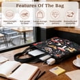 thumbnail image 4 of 2 Pack Canvas Tote Bag with Makeup Pouch Women Reusable Canvas Bag for Shopping Work Travel Vacation Grocery, 4 of 8