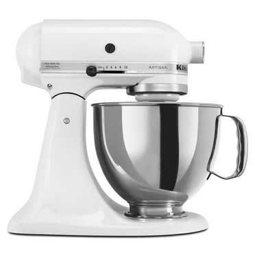 KitchenAid Artisan Series 5-Quart Tilt-Head Stand Mixer, White, KSM150PS