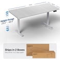 thumbnail image 6 of VIVO Electric 71” x 36” Stand Up Desk, Dark Gray Table Top, Gray Frame, 6 of 8